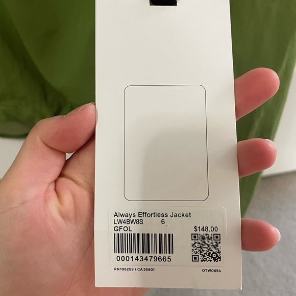 NWT ✨ Lululemon Always Effortless Jacket 💚 Size 6 - Picture 3 of 8